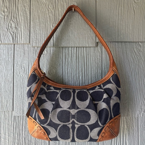Coach Handbags - Coach 12748 Ergo Signature C Canvas Denim Blue w/Leather Trim Shoulder Bag